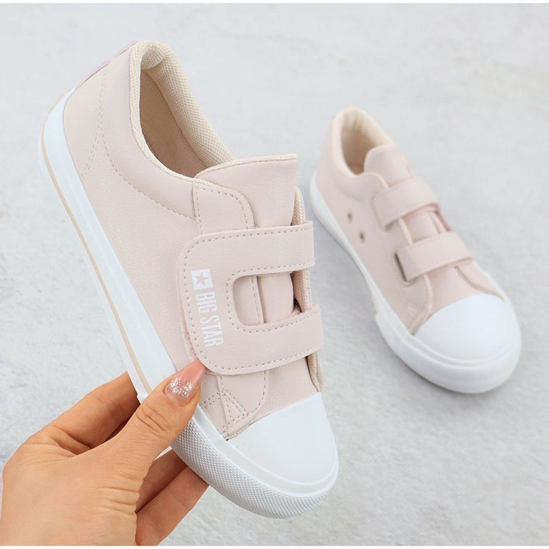 Big Star LL374072 rosa sneakers från ekologiskt läder rosa läder 1