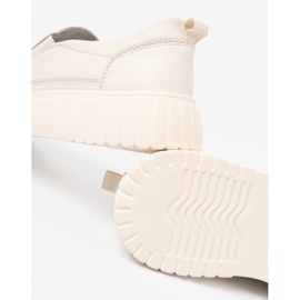 Sergio Leone Läderskor på beige -plattformen 1