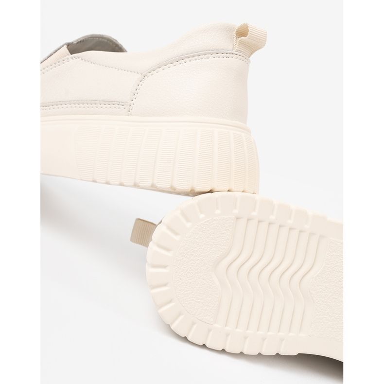 Sergio Leone Läderskor på beige -plattformen 1