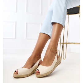 Beige Sandals Espadrilles on the Wedge Nevarez 2