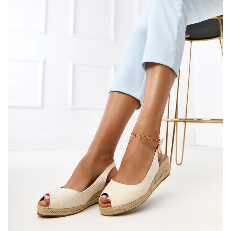 Beige Sandals Espadrilles on the Wedge Nevarez 2