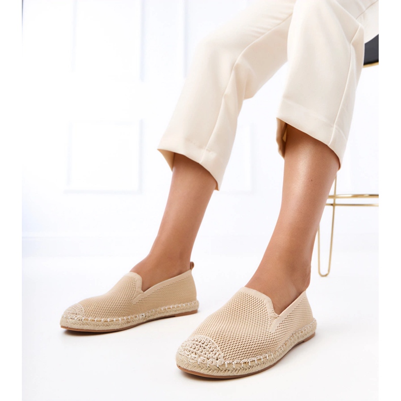 Beige Espadrilles på Luna -plattformen 1