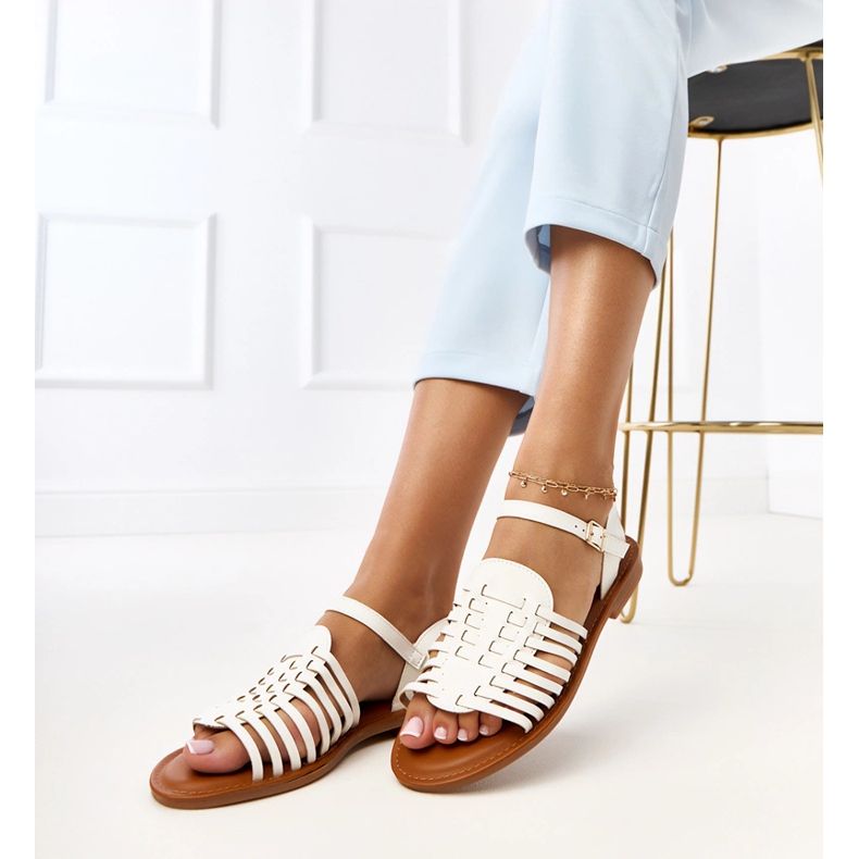 Vita sandaler av romerska platt everlay 1