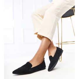 Svart öppet kvinnors ballerinas gerania 2