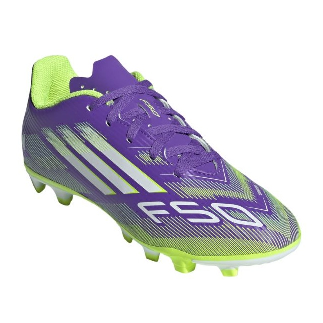 Adidas f50 klubb fg/mg jr ji0030 fotbollsskor purpur 1