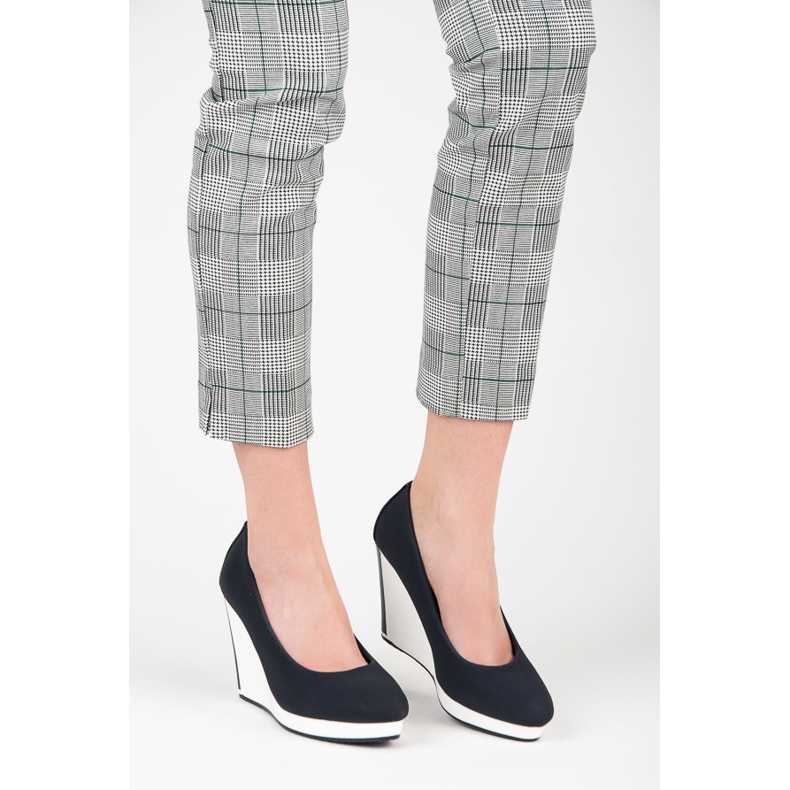 Vices Marinblå wedge pumps 2