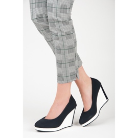 Vices Marinblå wedge pumps 1