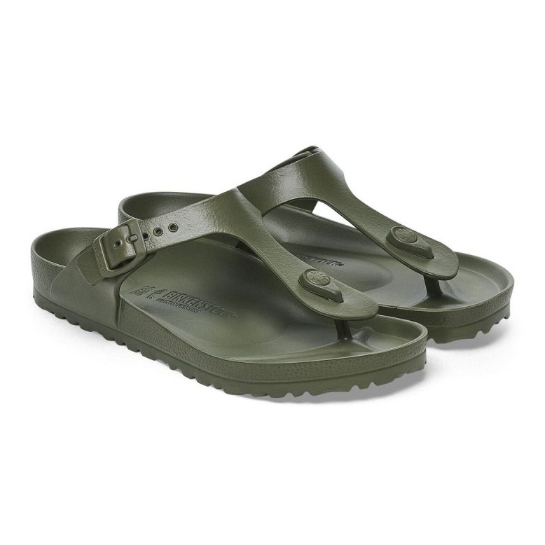 Mäns flip -flops Birkenstock Gizeh Eva 1019143 Green grön 3