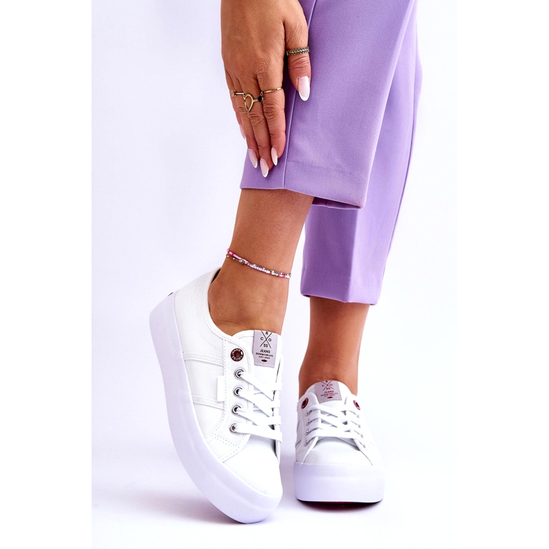 Kvinnors sneakers på Cross Jeans LL2R4040 Platform White vit 1