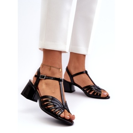 Målade kvinnors höga klackar Sergio Leone SK880 Svart 1