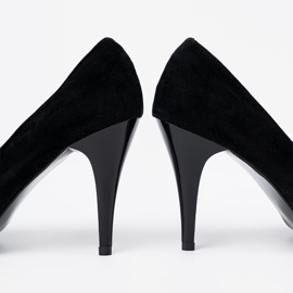 Shelvt Öppna tå svarta pumpar 2