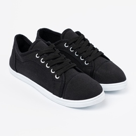 Shelvt Svarta snörda sneakers 2