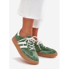Boto Kvinnors mocka sneakers på Green Venera -plattformen grön 1
