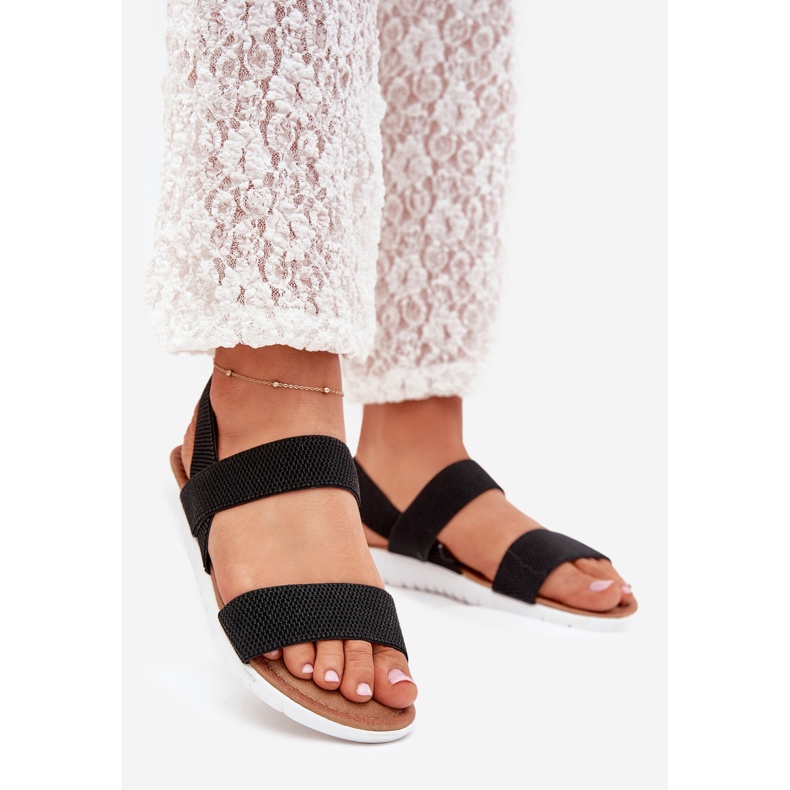 Boto Klassiska kvinnosandaler gled svart Felira 1