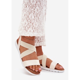 Boto Klassiska kvinnors sandaler gled lätt beige norina 1