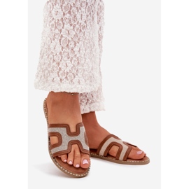 Boto Vereya Flat -Heeled Women's Flat Flip Flops brun 1