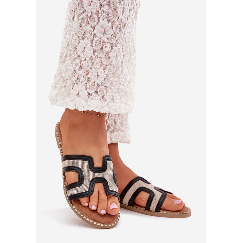 Boto Svart Vereya kvinnors platt flip flops 1