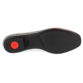 Kvinnors ballerinas fitflop delicato bow mjuk ballerina ih2-011 metallic med en båge silver- 4