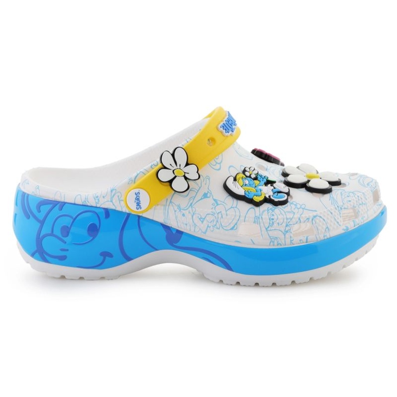 Women's Crocs Smurfs Platform Clog 210822-90H vit 6