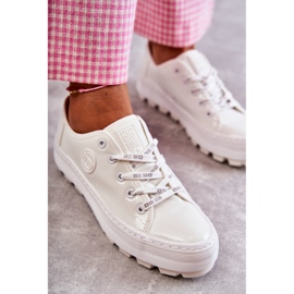 Målade kvinnors sneakers Big Star KK274045 White vit 4