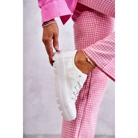 Målade kvinnors sneakers Big Star KK274045 White vit 2