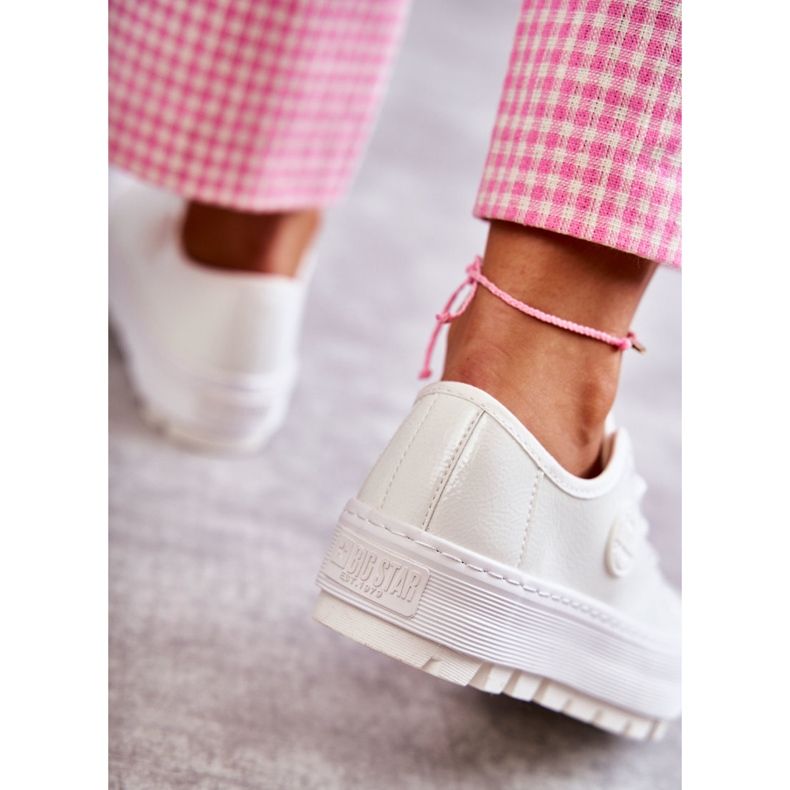 Målade kvinnors sneakers Big Star KK274045 White vit 3