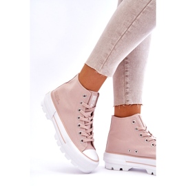 Naken Big Star Sneakers för kvinnor LL274157 rosa 2