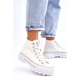 Kvinnors sneakers på Big Star LL274156 White Platform vit 1