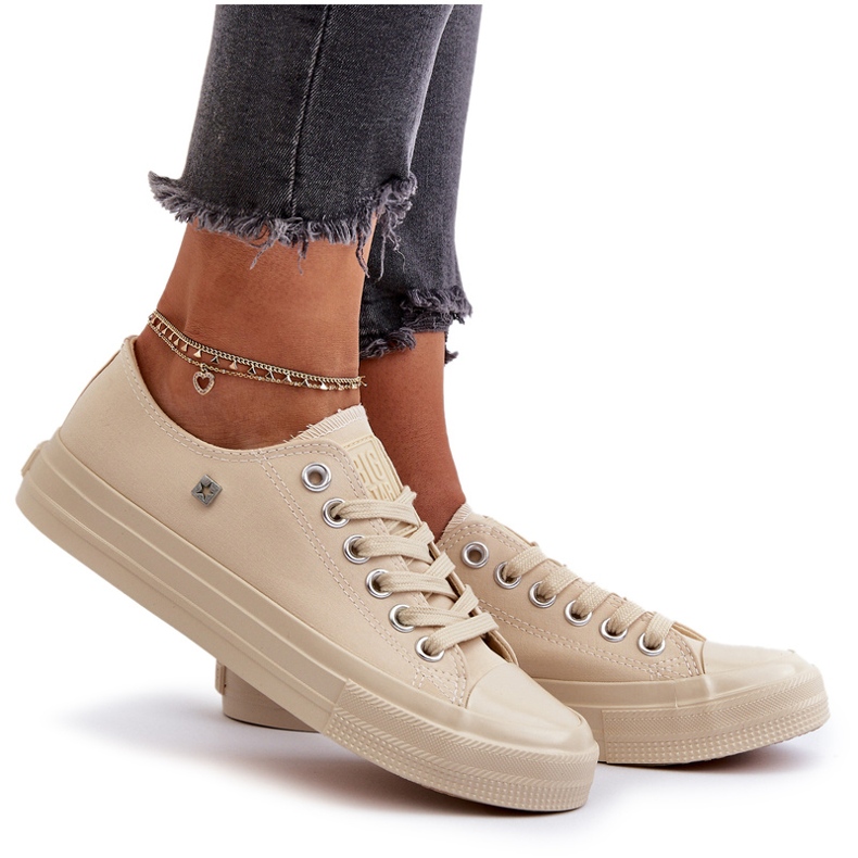 Klassiska damsneakers Big Star NN274286 Beige 6