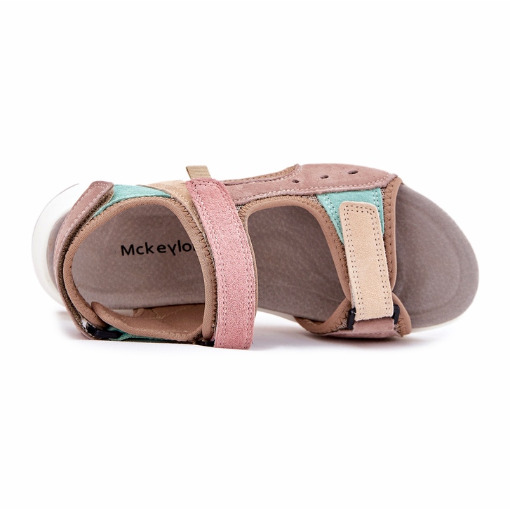 Kvinnors lädersandaler McKeylor 95347 Beige 2