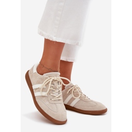 Boto Låg läder kvinnors sneakers beige ismina 1