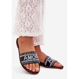 Boto Flat -hane kvinnors flip flops med avelina avelina dekoration svart 1