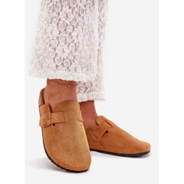 Boto Slipare kvinnor och en korkplattform med Camel Klarae Buckle brun 1