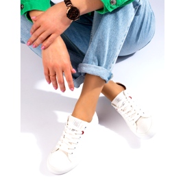 Big Star JJ274001 Kvinnors låga sneakers vit 3