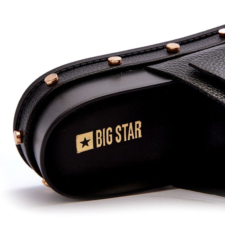 Kvinnors flip flops på plattformen Big Star NN274082 Black svart 5