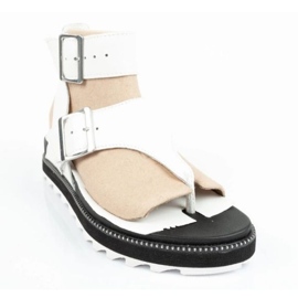 Kvinnors sandaler Sorel NL6272-125 flip-flops vit 2