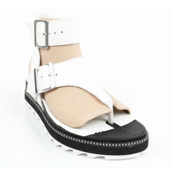 Kvinnors sandaler Sorel NL6272-125 flip-flops vit 2