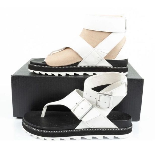 Kvinnors sandaler Sorel NL6272-125 flip-flops vit 7