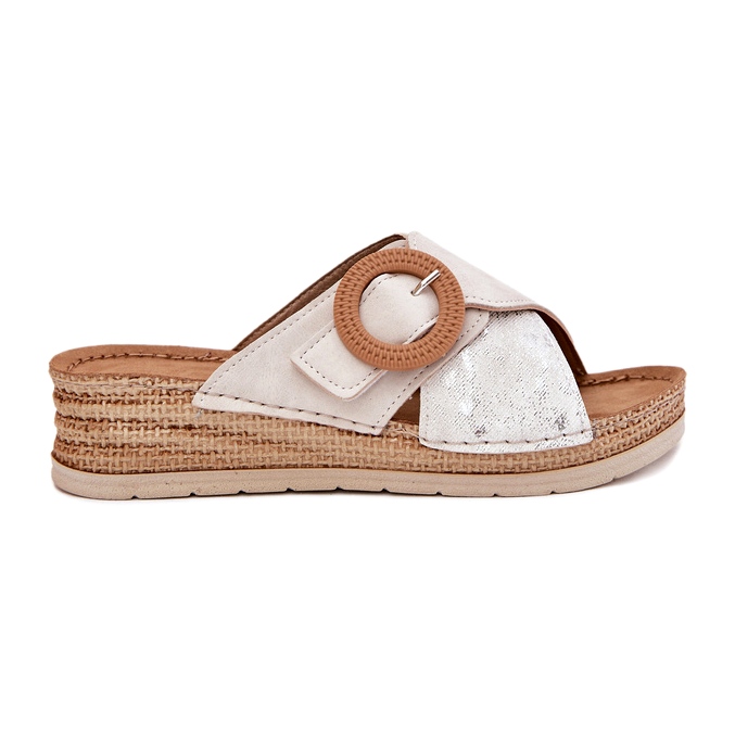 Kvinnokilar med en dekorativ inBlu RV000012 klämklämmor beige 5