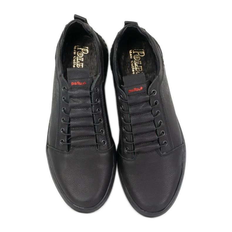 Polbut Herrskor i läder 2121/2 svart 10