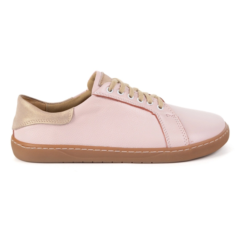 Olivier Aura: Women's Pink Barefoot Leather Sneakers fashionabla minimalistiska skor, Zero Drop rosa 2