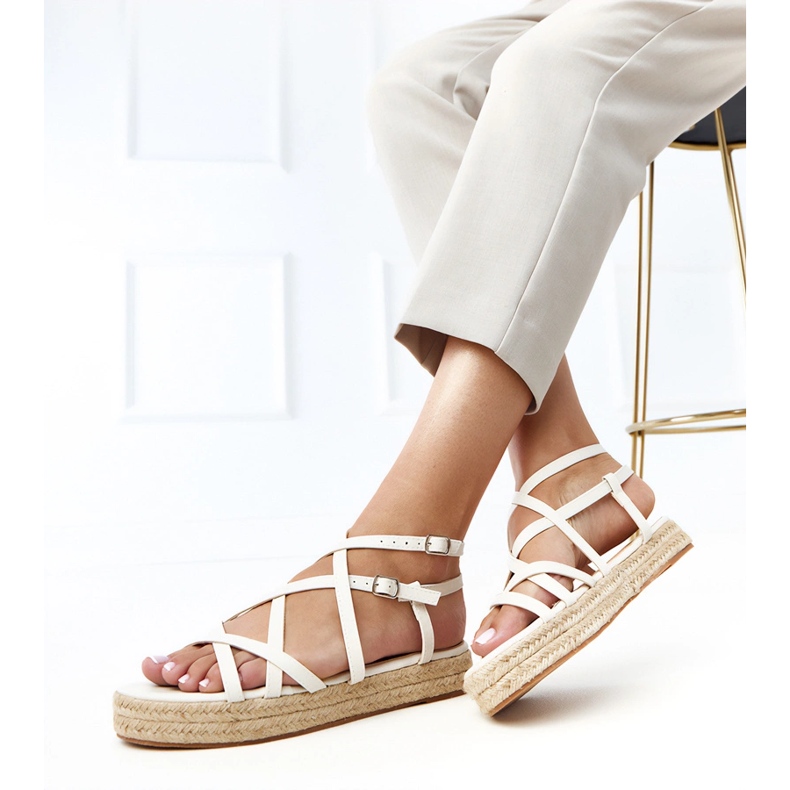 Beige Espadrile Sandals på Verata -plattformen 2