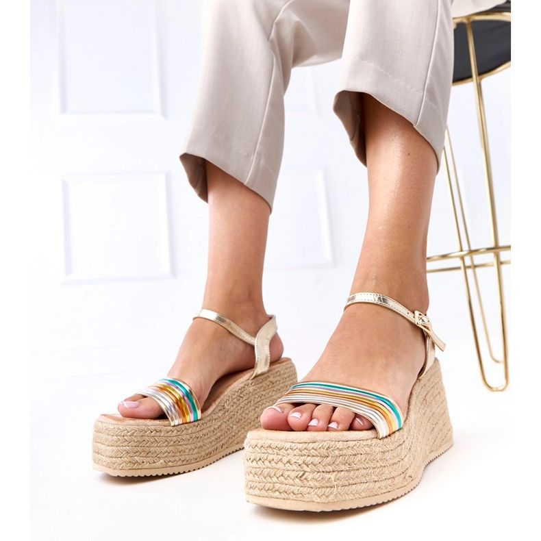 Multikolored espadrilles sandaler på Solora -plattformen mångfärgad 1