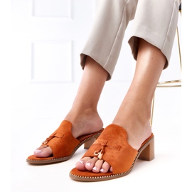 Brun flip -flops på björkprydnaden 1