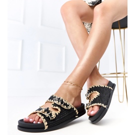 Svart flip -flops med Sameli -spännen 2