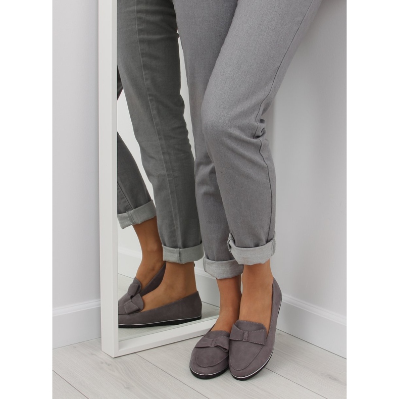 Grå Loafers för kvinnor 127-2 grå 2