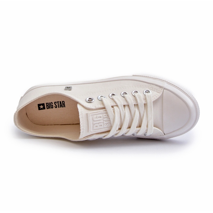 Klassiska kvinnors sneakers Big Star NN274285 White vit 3