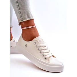 Klassiska kvinnors sneakers Big Star NN274285 White vit 2