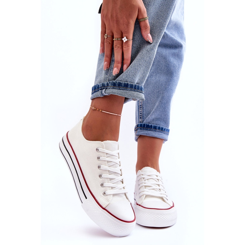 Klassiska Sneakers med låg plattform Vita Jazlyn 3