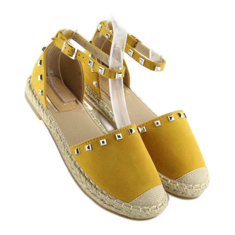 Gula 99-26 gula espadrillor med dubbar 2